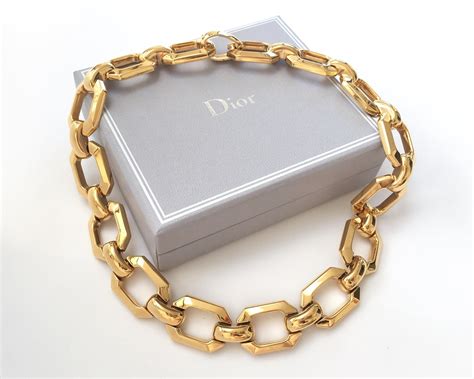 dior gold chain necklace|genuine christian dior necklace.